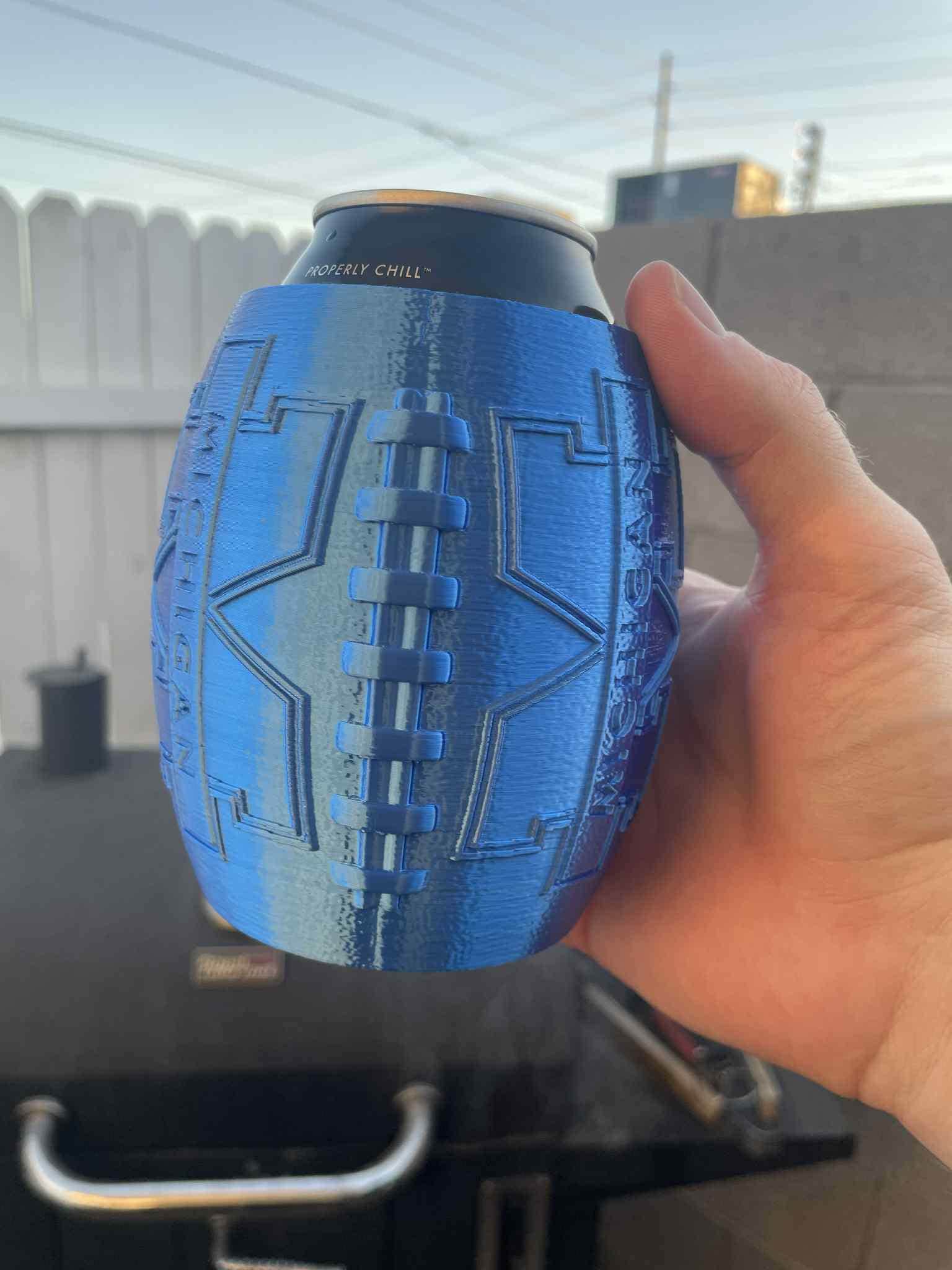 Michigan Wolverine 3D Football Beer Can Koozie
