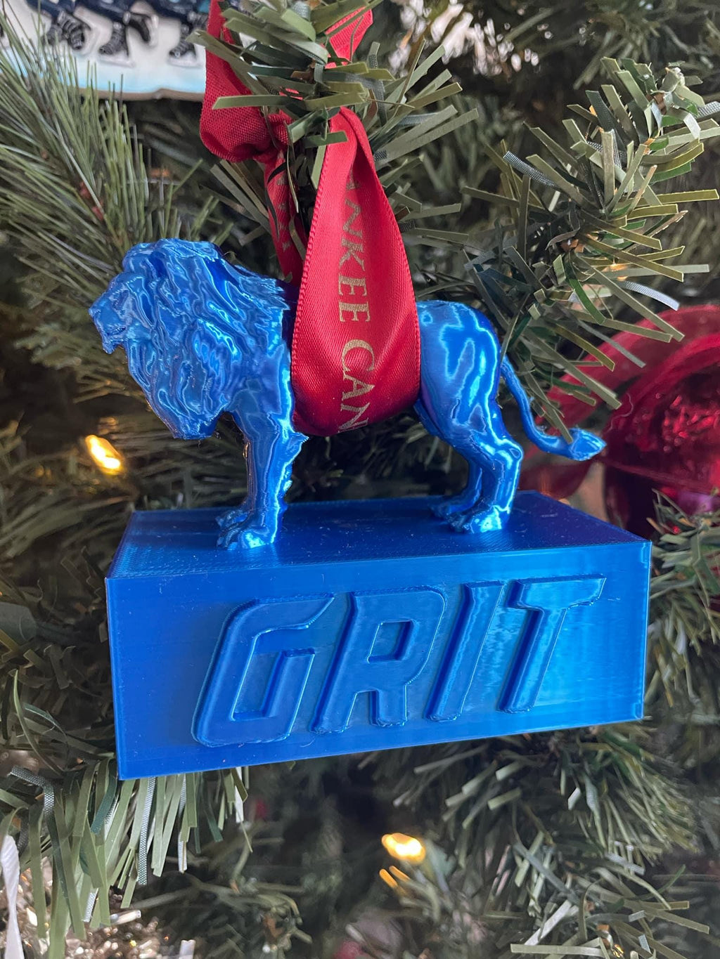 Detroit Lions Grit Statue | 3D Printed | Gift For Football Fan | Christmas Ornament | Football Decoration