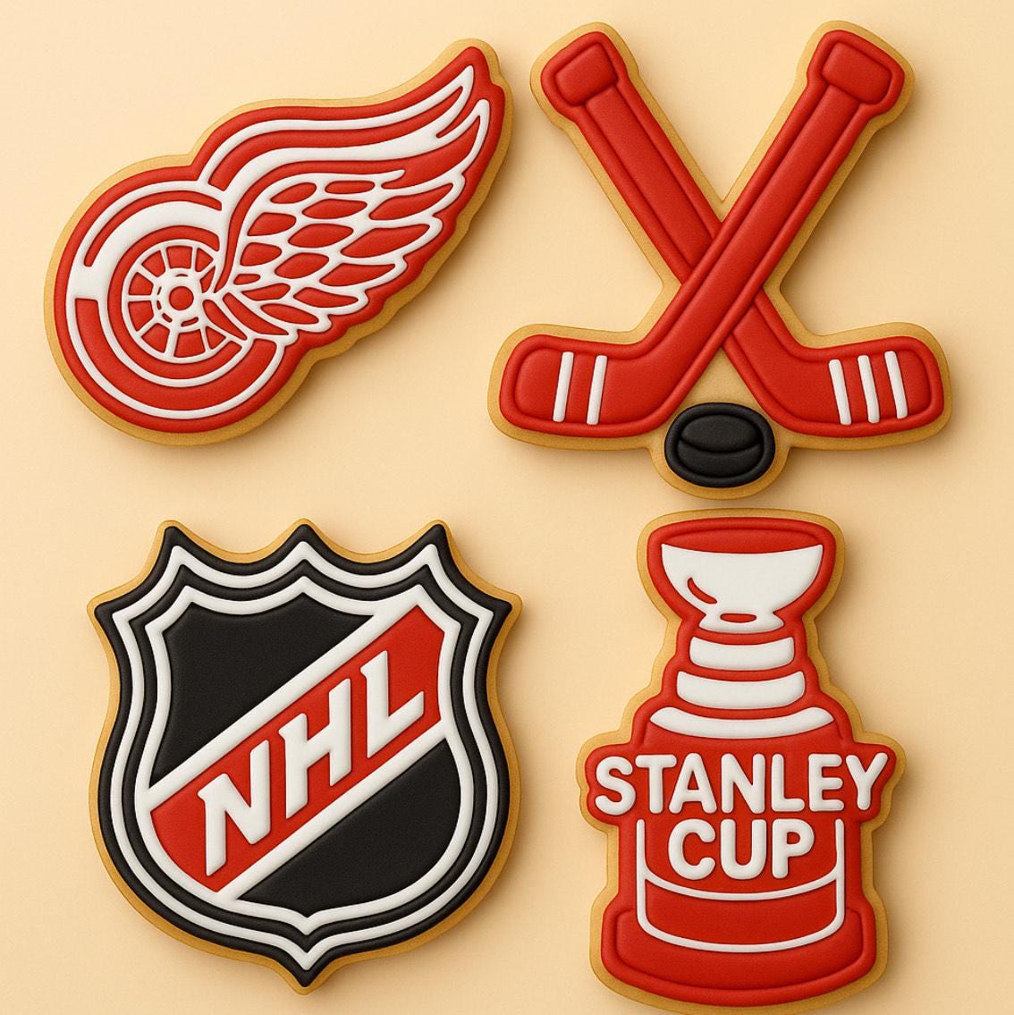 Detroit Redwings Cookie Cutters