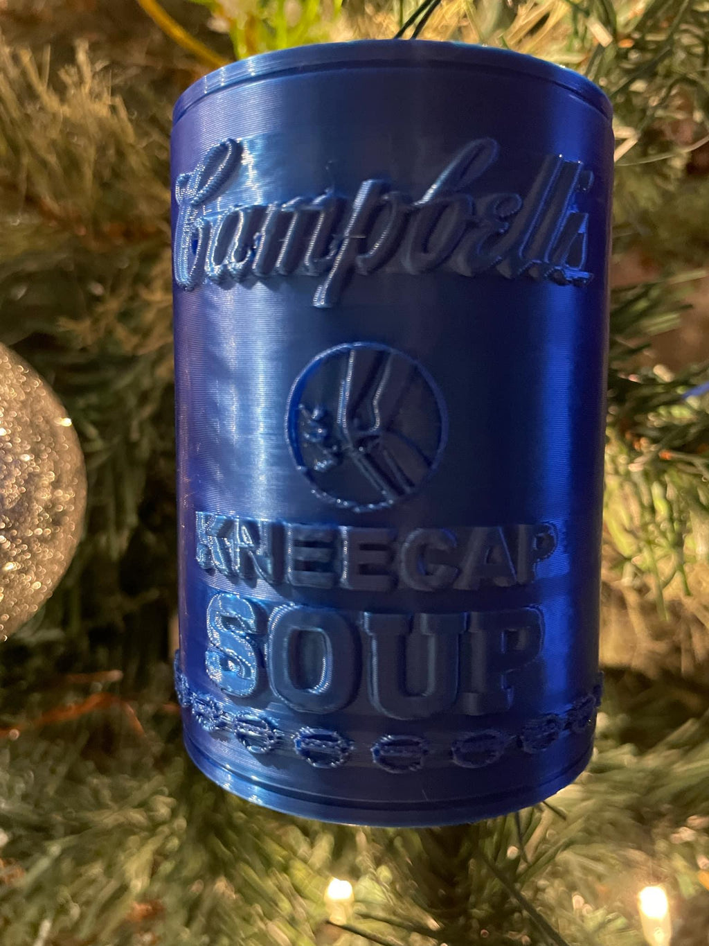 Detroit Lions Kneecap Soup Can Ornament