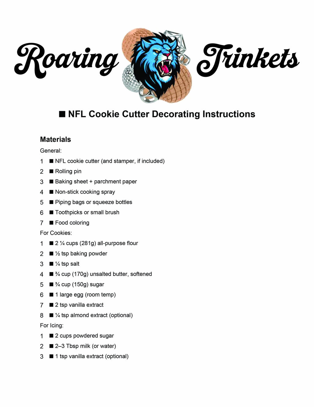 NFL Team Cookie Cutters