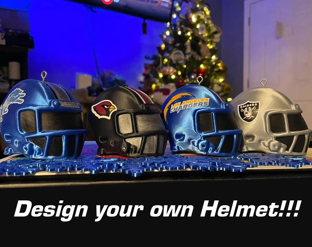 Personalized Football Helmet Ornament