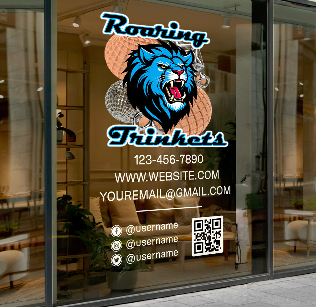 Store Front & Glass Vinyl Decals - Weather and UV Resistant 24 X 24 Inches